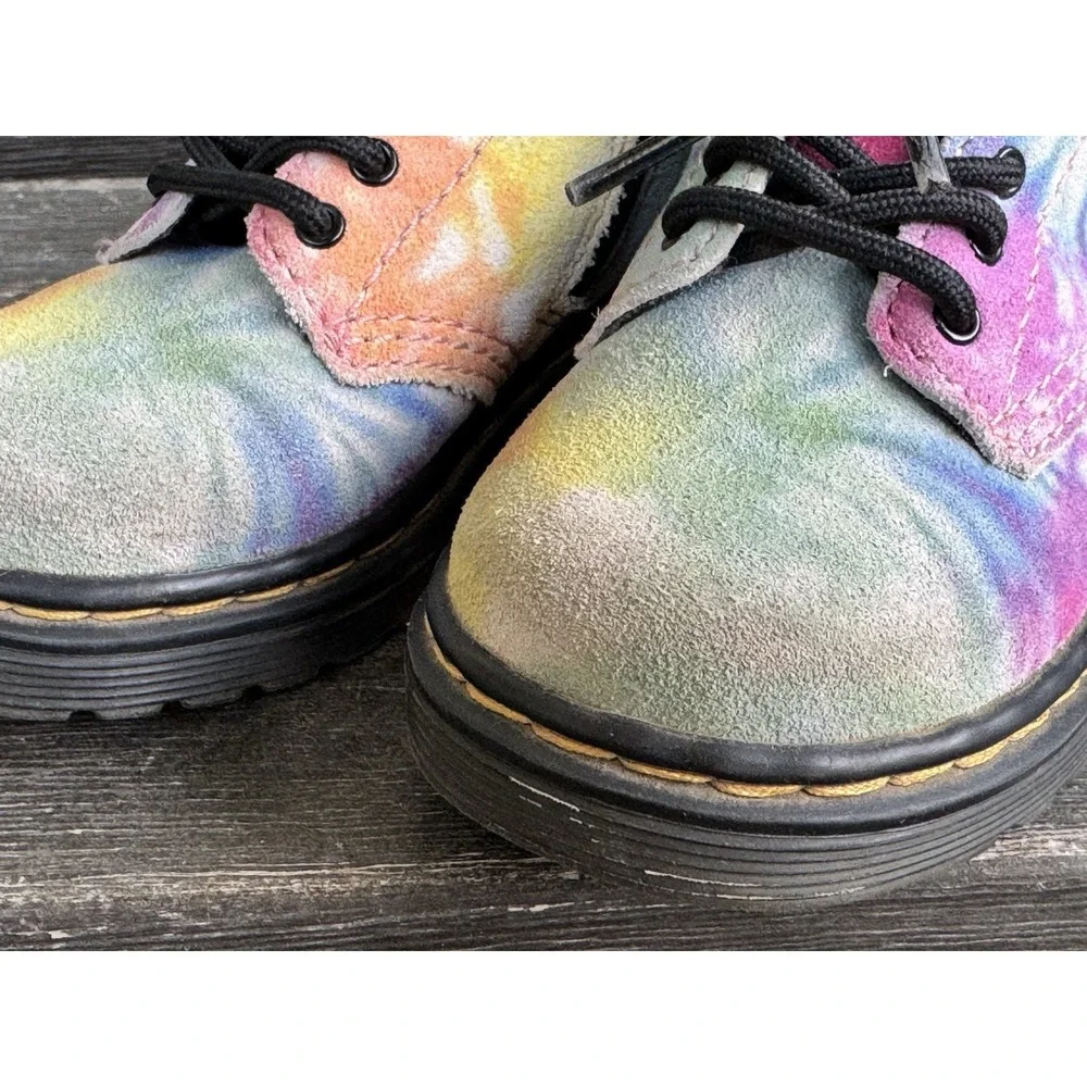 Dr Martens Air Wair 1460T Tie-Dye Multicolor Classic Combat Boots Toddler Size 7